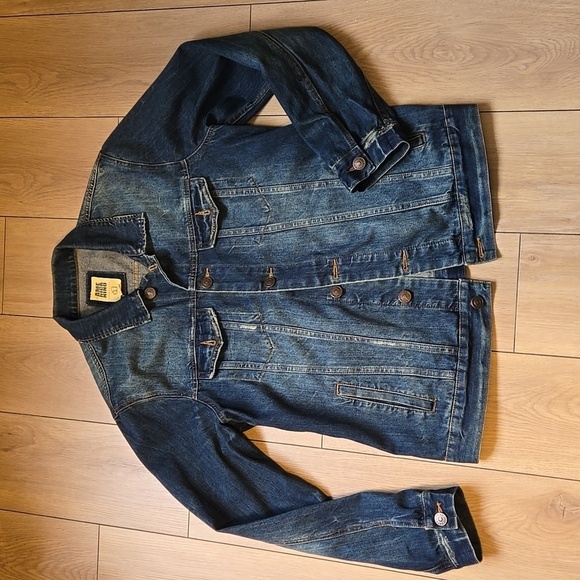 americanino Jackets & Blazers - AMERICANINO Distressed Indigo Denim Jacket size L